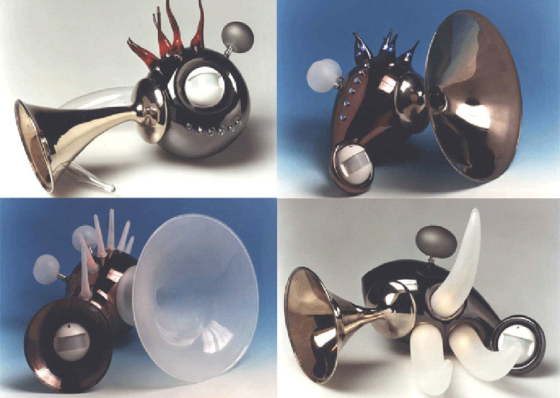 Time Machines 2002 - Blown glass & electronic circuits
